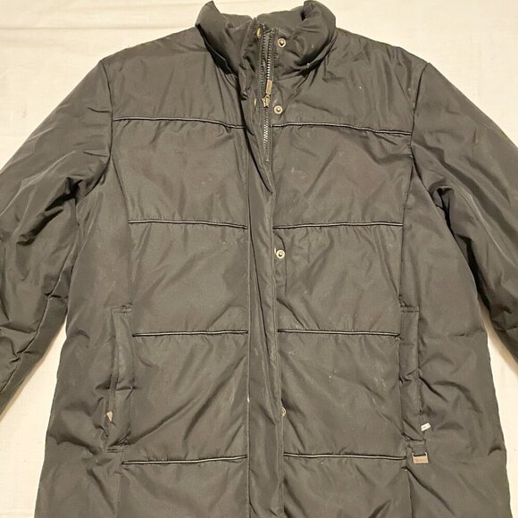 London Fog Womens Size XS Long Puffer Jacket Coat Flaws - Picture 2 of 16